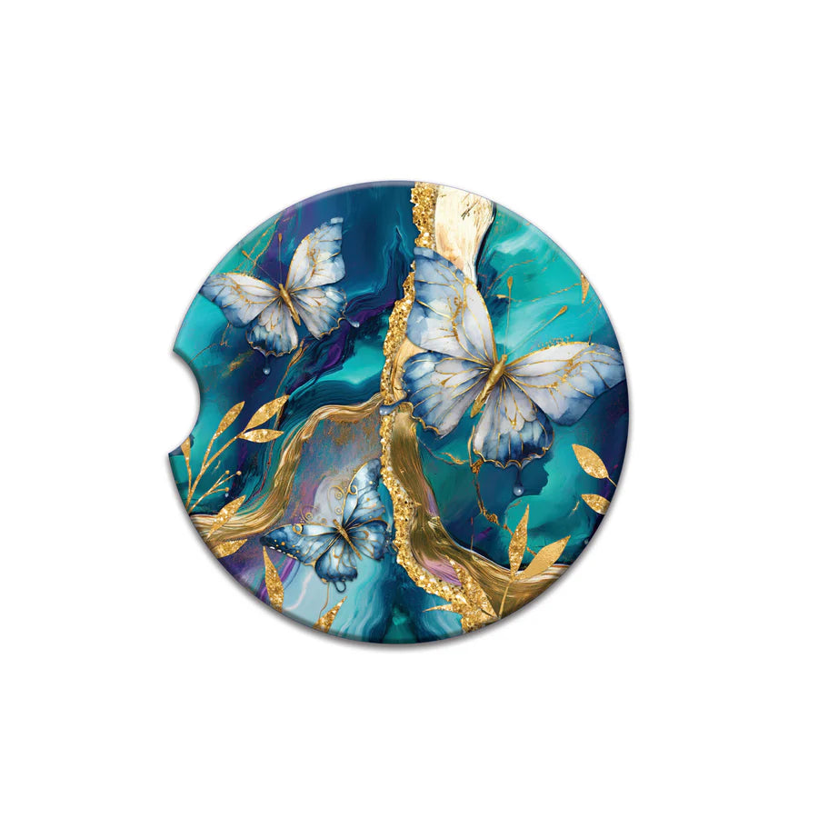 Lisa Pollock Absorbent Charming Car Coasters