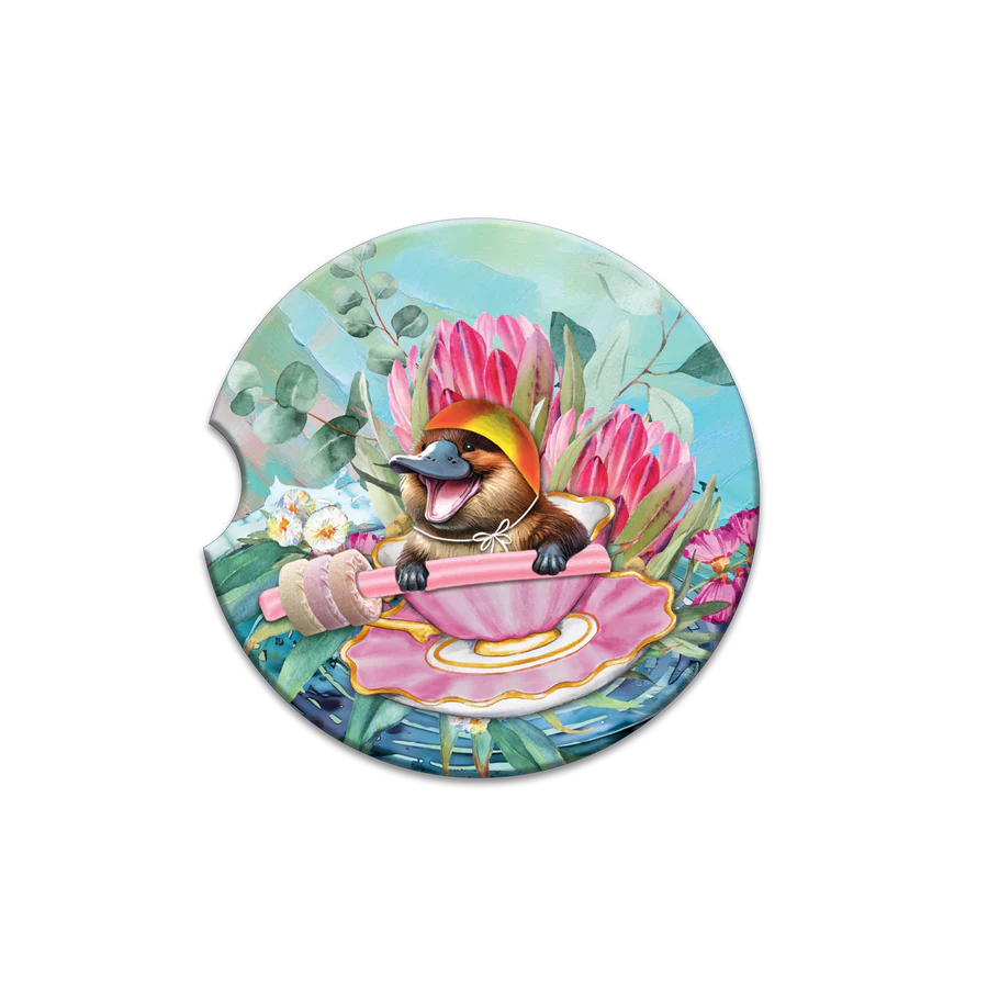 Lisa Pollock Absorbent Charming Car Coasters