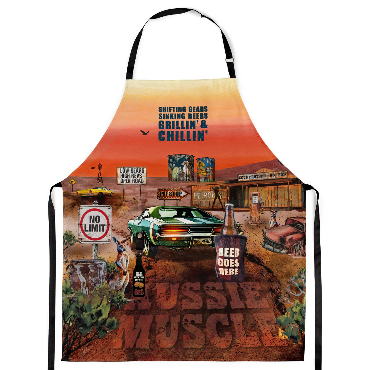 Lisa Pollock Men's BBQ Apron