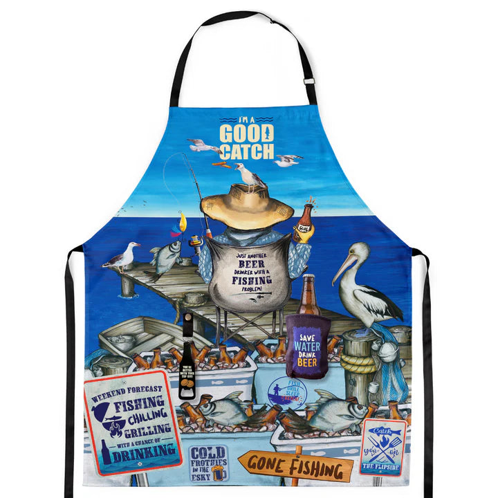 Lisa Pollock Men's BBQ Apron