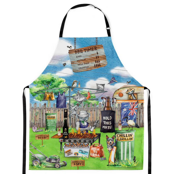 Lisa Pollock Men's BBQ Apron