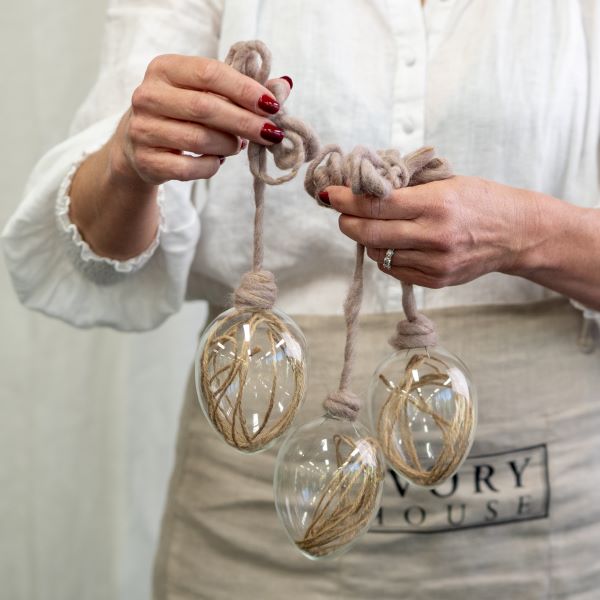 Ivory House Hanging Glass Bauble