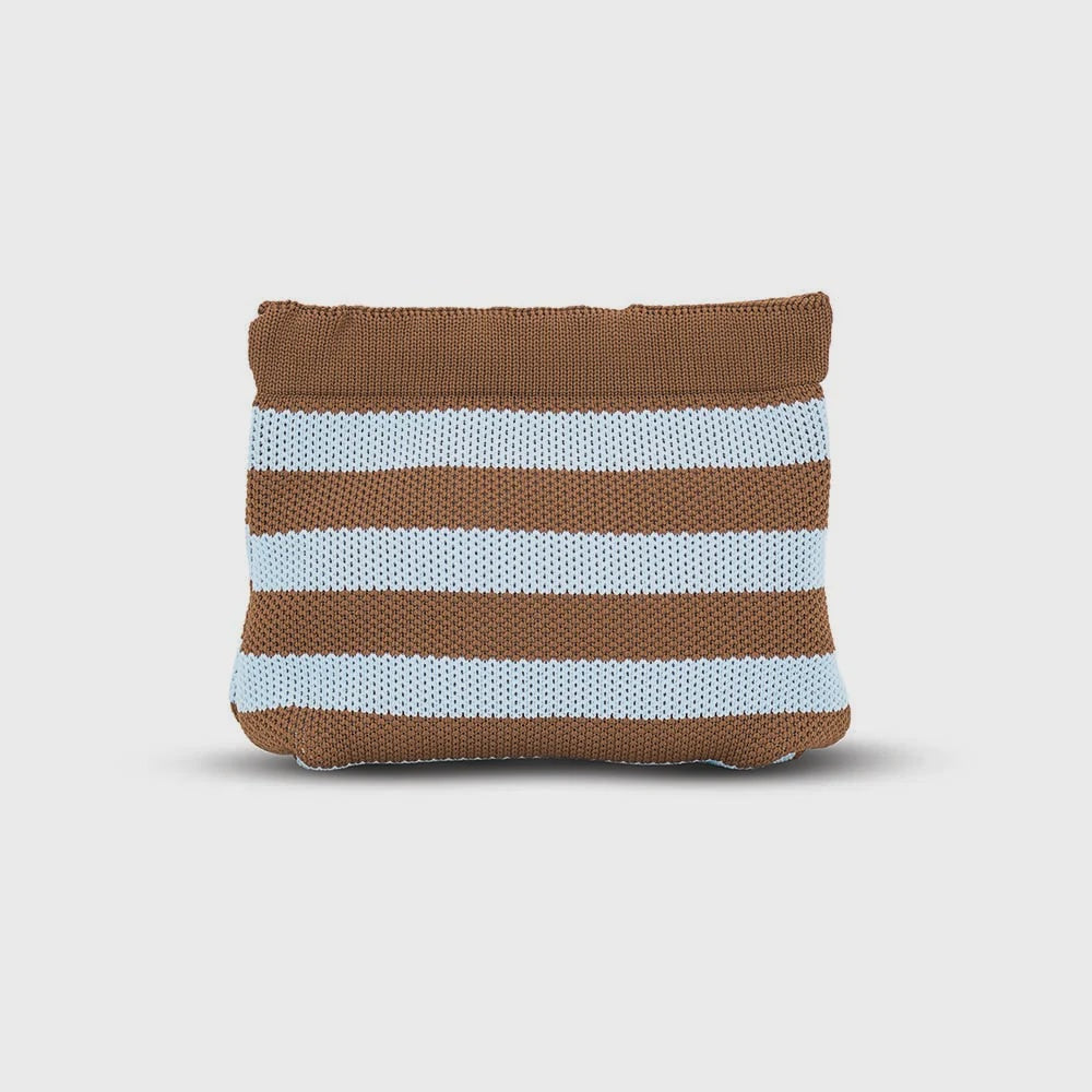 Annabel Trends Dumpling Pouch - Sky Blue/Chocolate