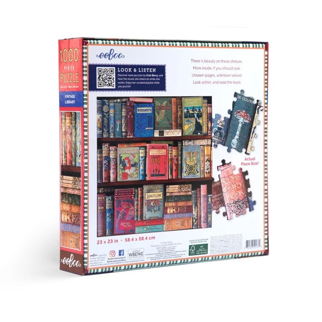 Eeboo Puzzle - Vintage Library