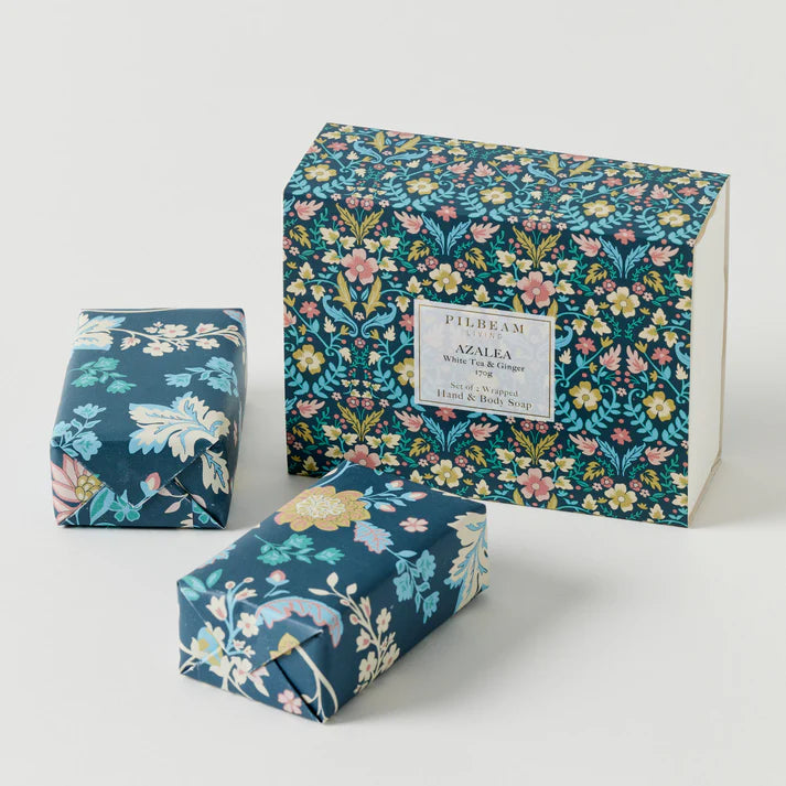 Pilbeam Living Azalea Scented Gift Soap Set/2 Ginger Flower Scent