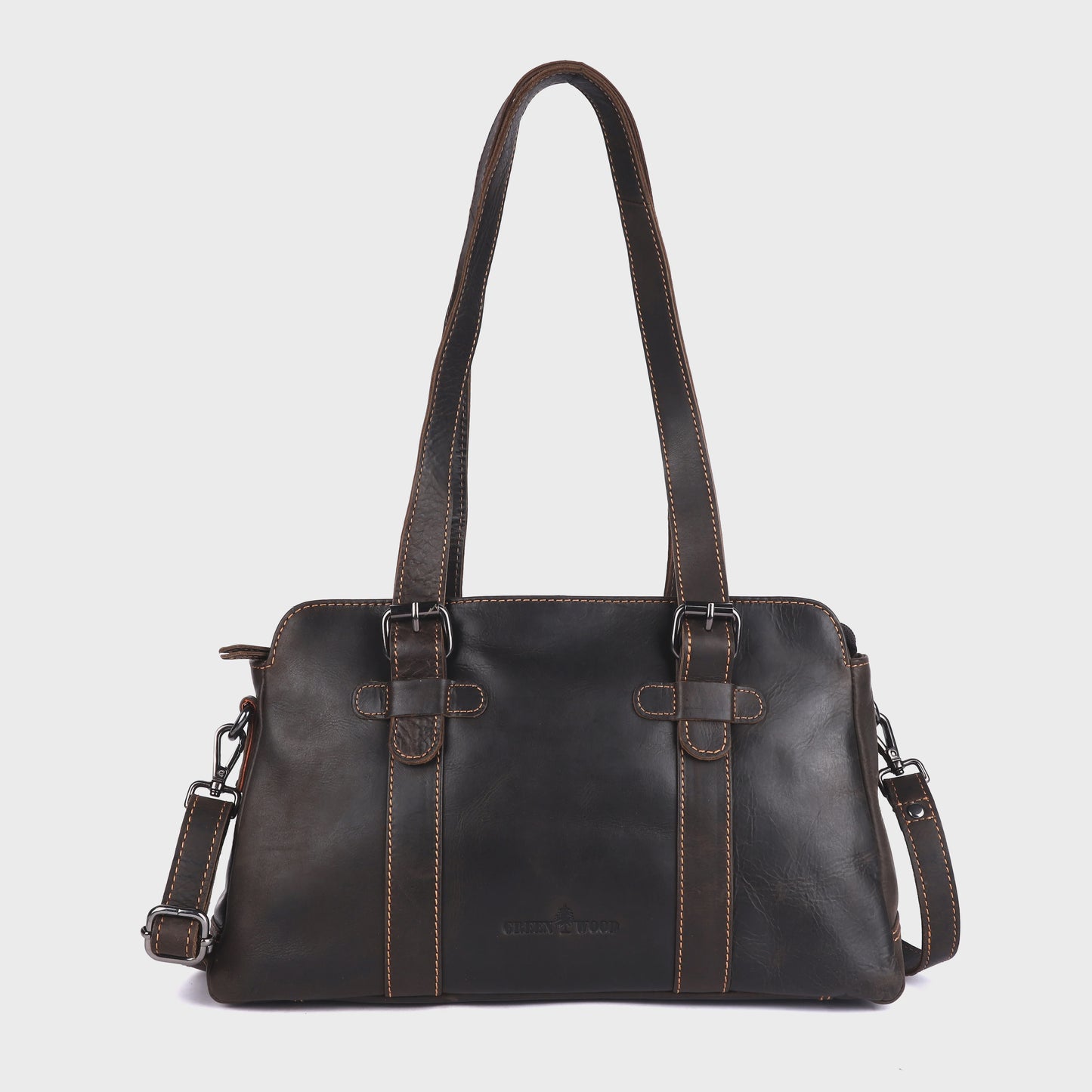 Greenwood Leather Shoulder Bag Marlow - Dark Brown