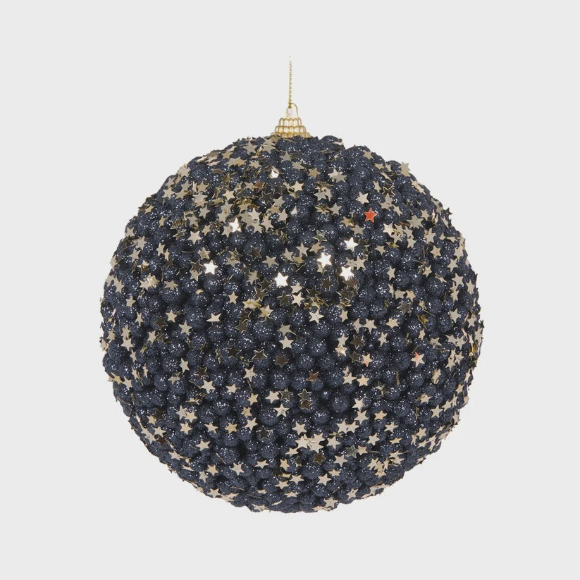 Holly & Ivy XL Stars Bauble - Navy