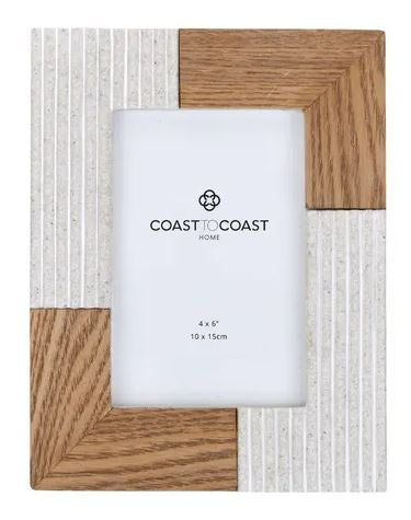 Coast to Coast Arlen Sandstone/wood 4 x 6" Frame