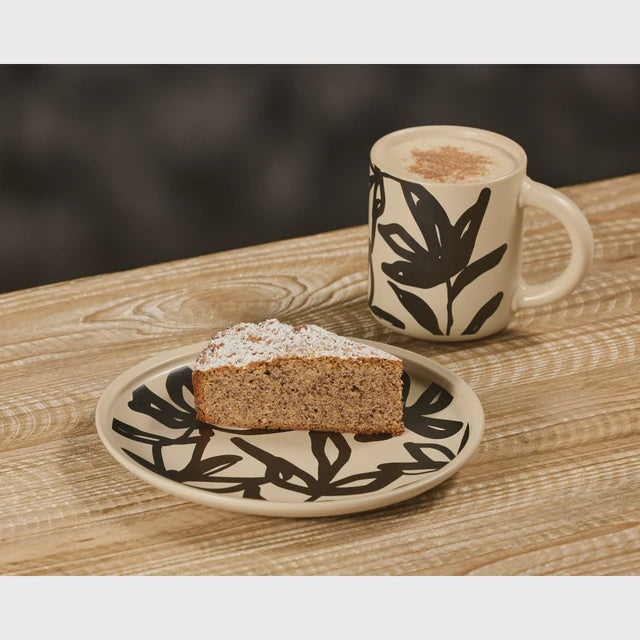 Leaf + Bean Freya Mug & Side Plate Set - Black