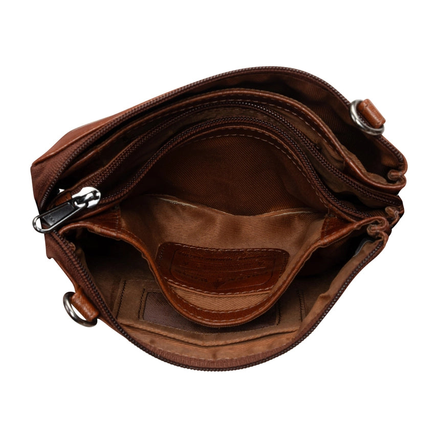 Greenwood Leather Shoulder Bag Ellie - Camel