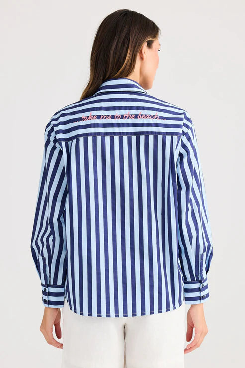 Holiday Adrift Shirt Blue Stripe