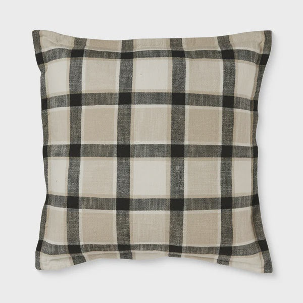 Madras Link Keaton Check Black Cushion