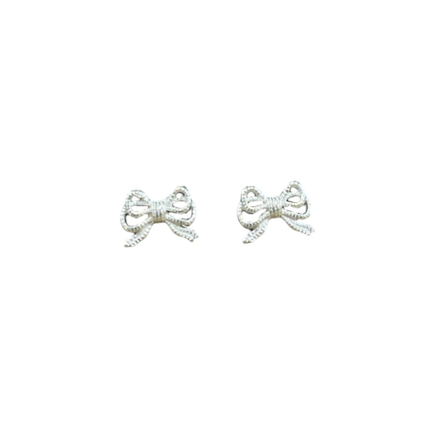 BD Sterling Silver Double Bow Studs