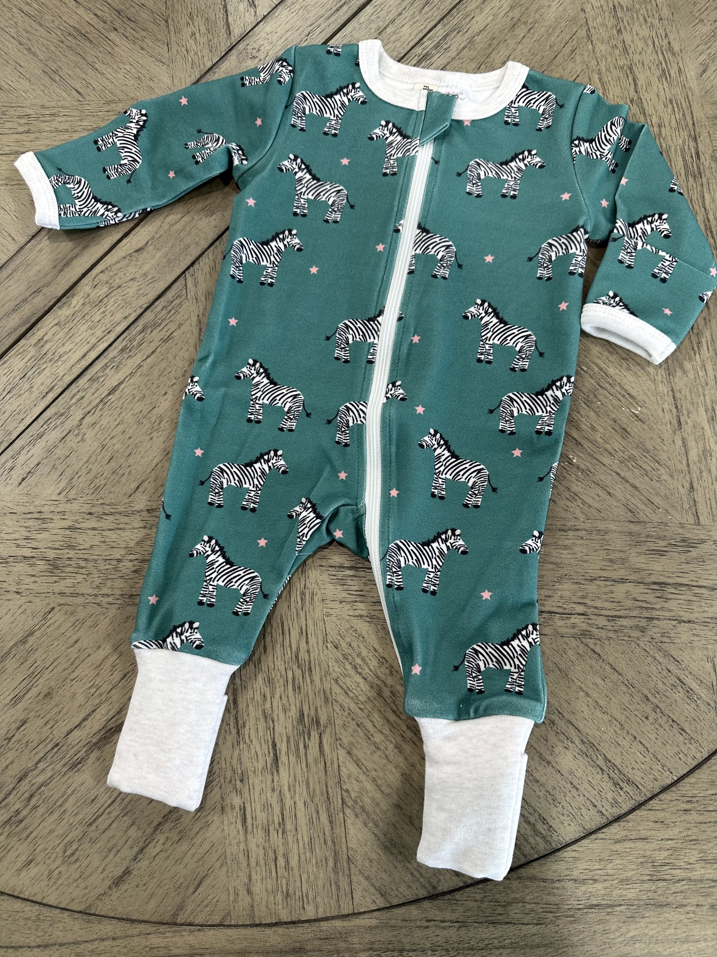 Bencer Bear Zebby Green Zip Suit