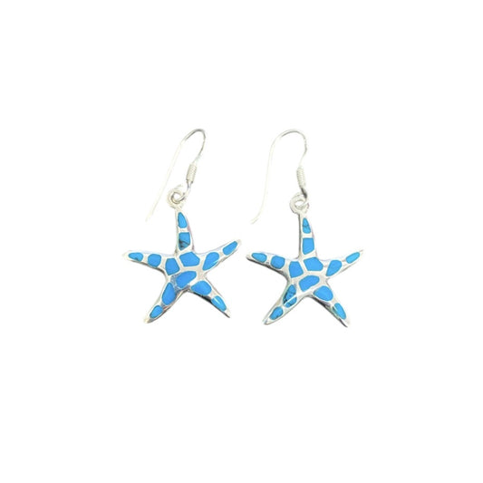 BD Sterling Silver & Turquoise Starfish Earrings