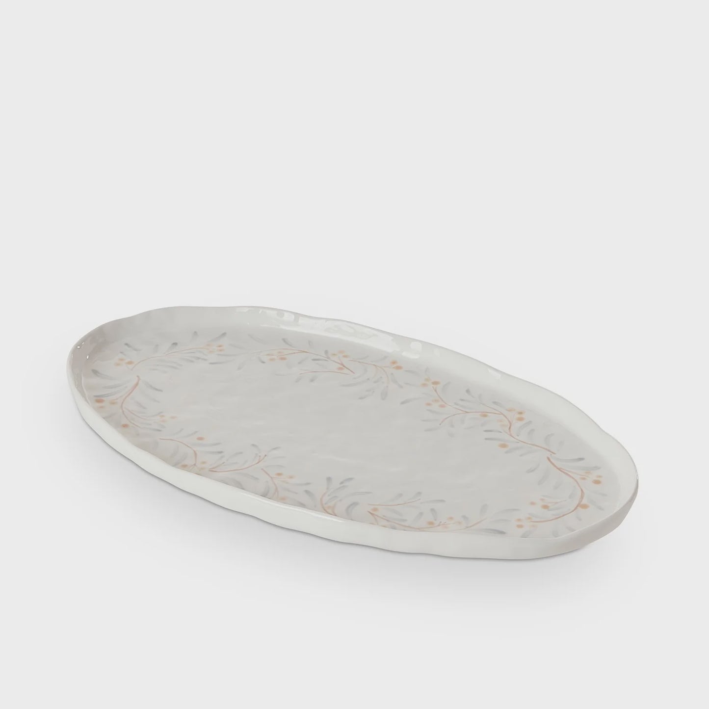 Madras Link Juniper Hand Painted Oval Platter