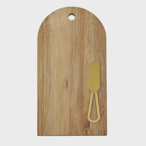 Assemble Axel Acacia Board & Knife Set