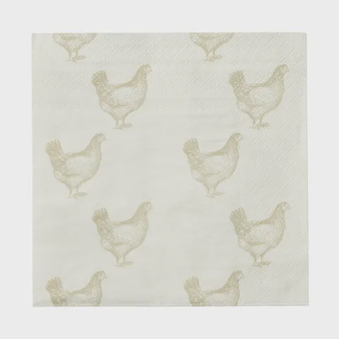 Assemble Chooks Napkin 20 pack
