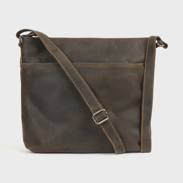 Greenwood Leather Tote Bag - Dark Brown