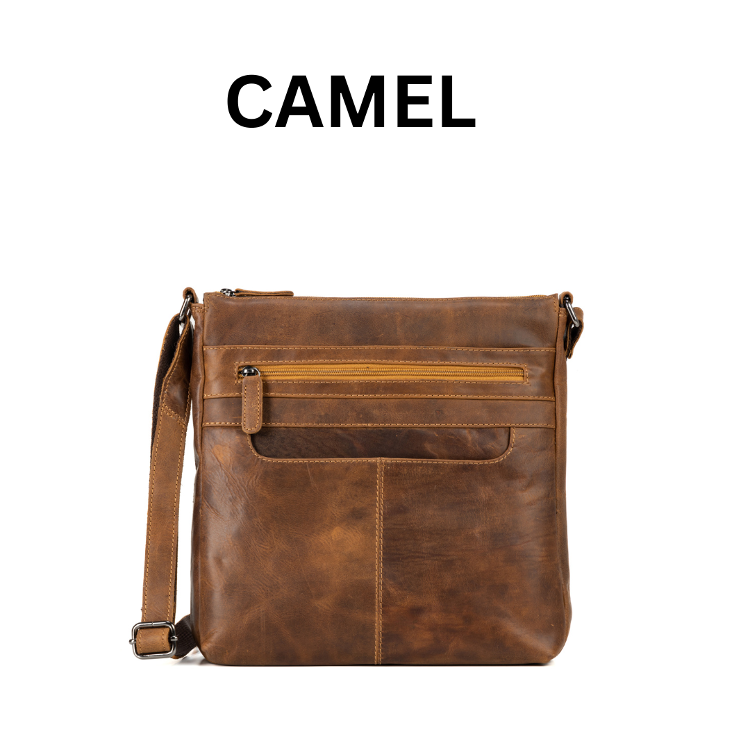 Greenwood Leather Shoulder Bag Camel