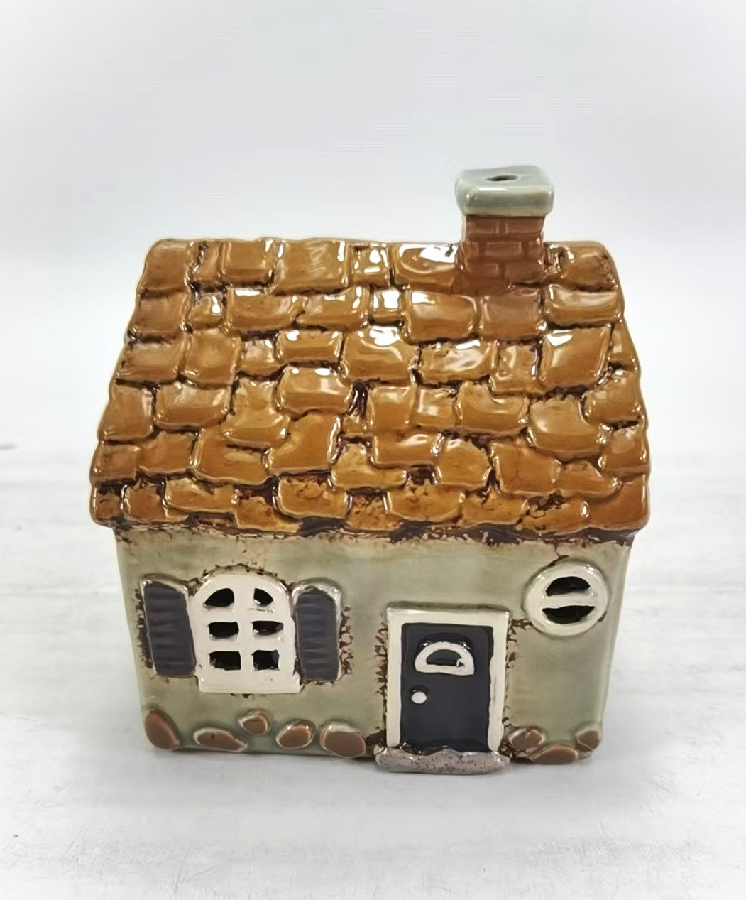 Yellow Rock Decor Tealight House Cobblestone