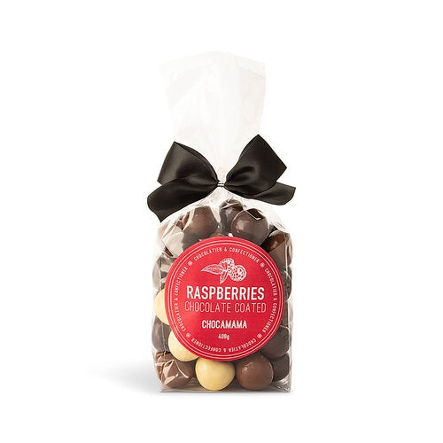 Chocamama Chocolate Coated Raspberries 300g