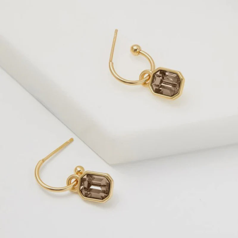 Zafino Leighton Earring - Chocolate (Gold)