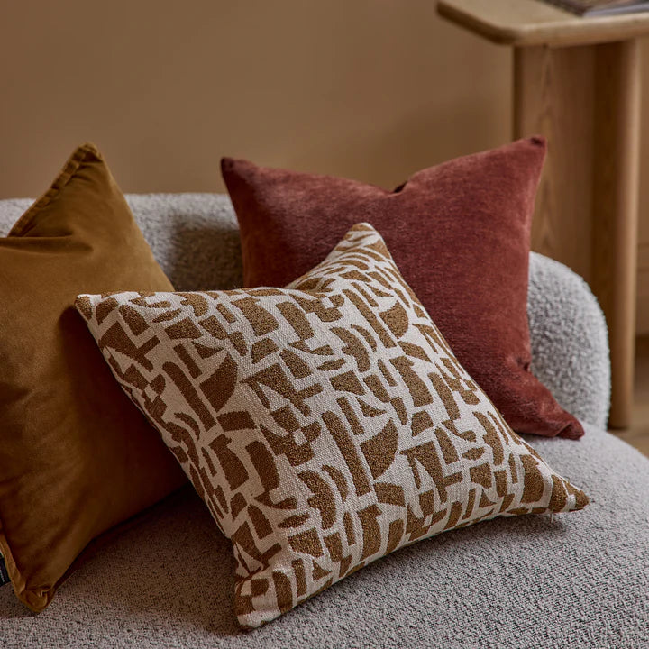 Madras Link Metro Jacquard Cushion - Toffee
