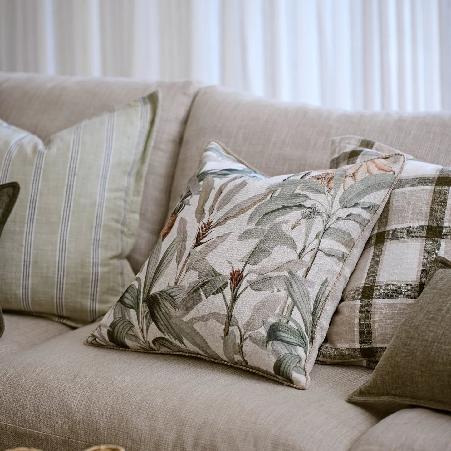 Madras Link Barbados Cushion