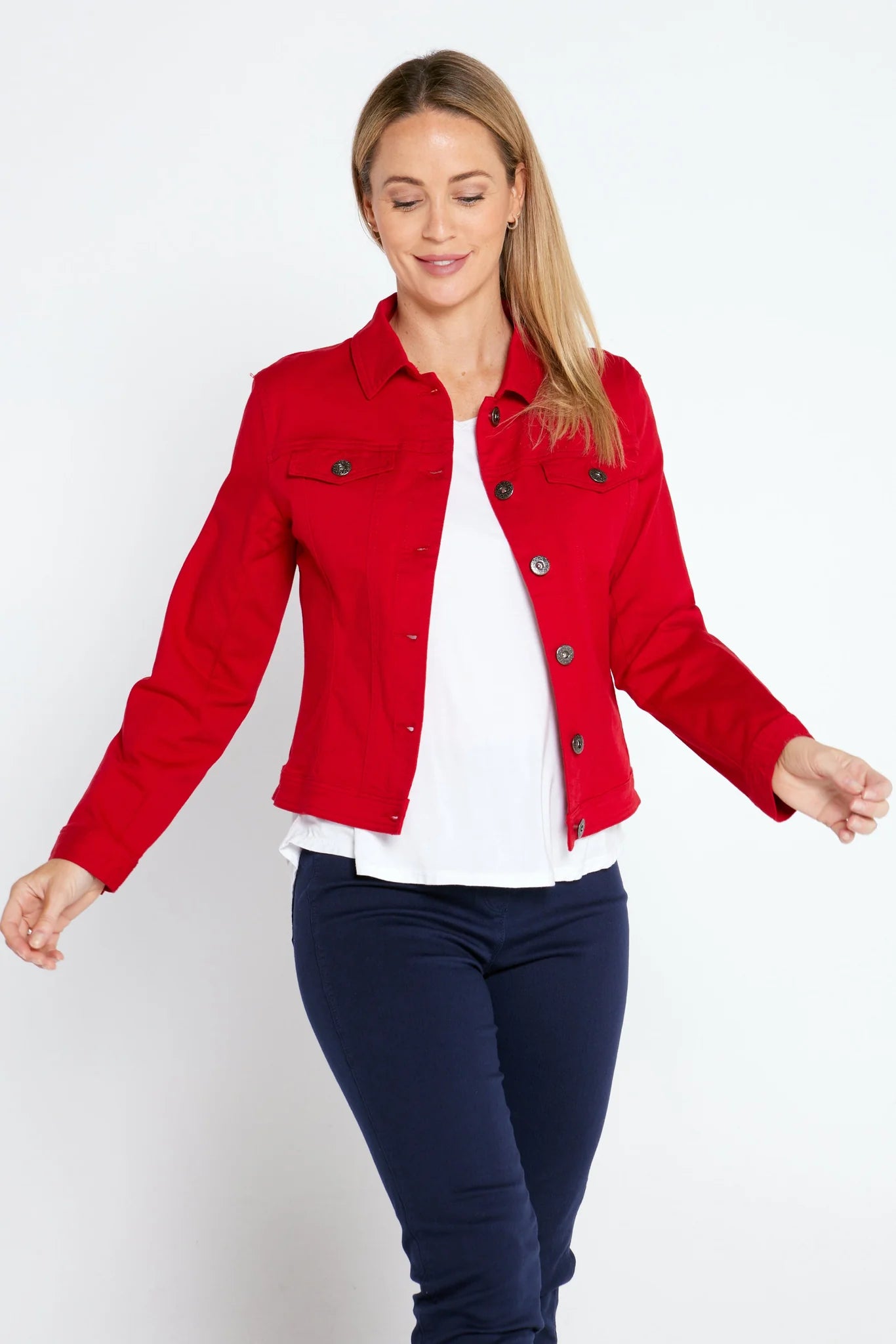Cafe Latte Stretch Coloured Denim Jacket