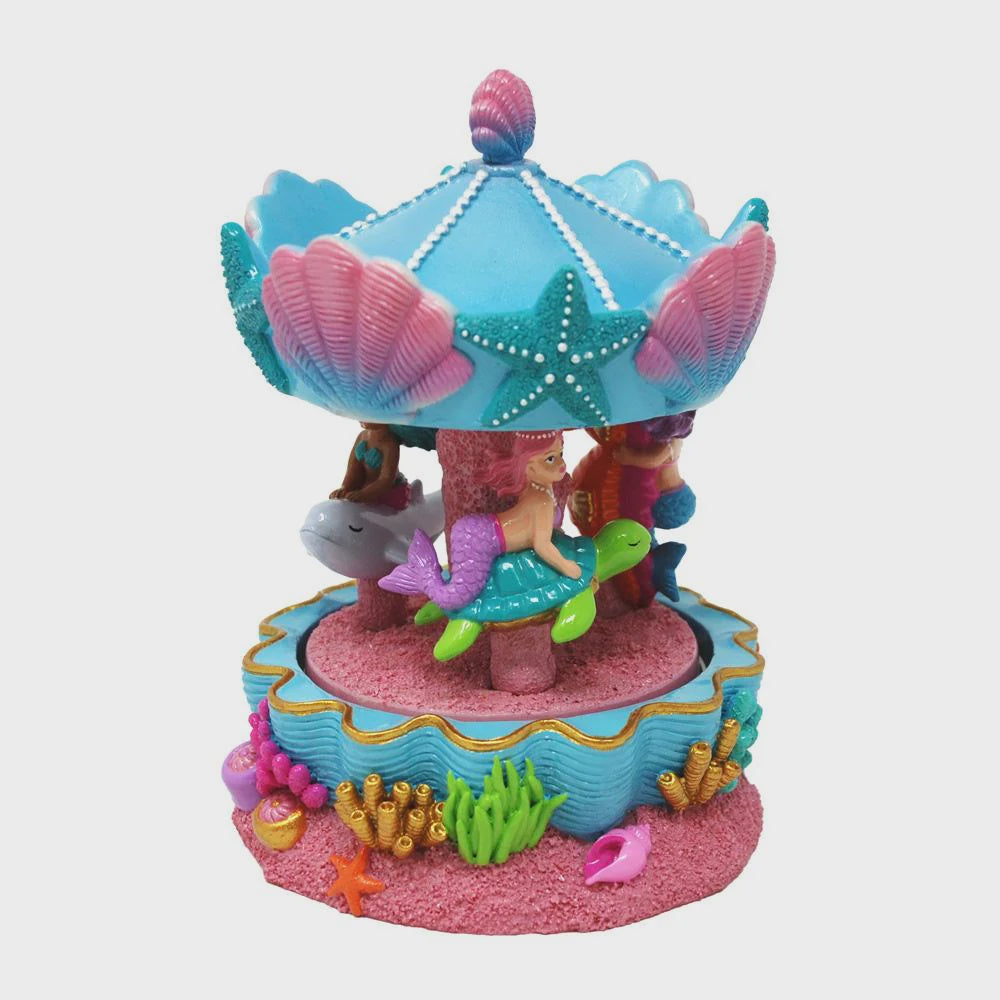Pink Poppy Mermaid Dreaming Musical Carousel