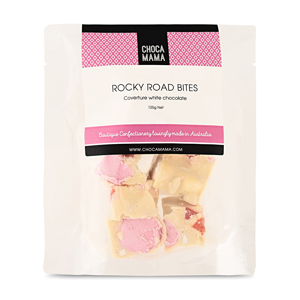 Chocamama White Rocky Road Bites - 125g