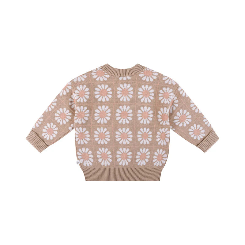 Kynd Baby Knit Jumper - Grid Floral