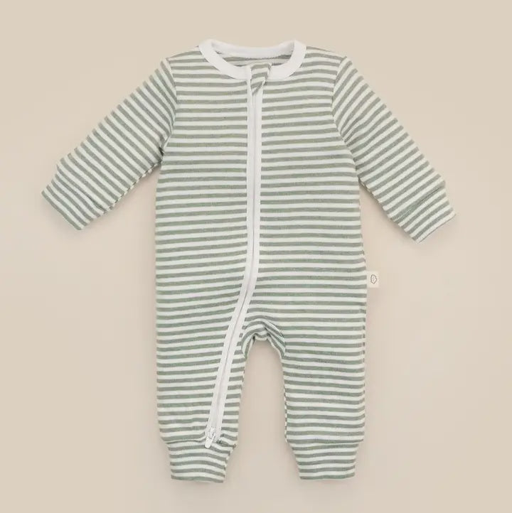 LUMMI Growsuit - Forest Green Stripes