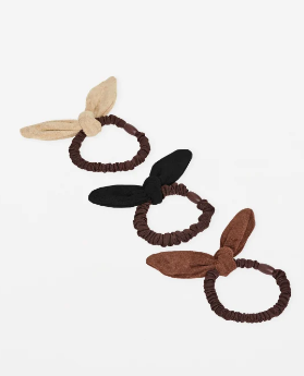 Stella + Gemma Suede Bunny Ears Hair Ties