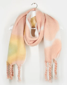 Stella + Gemma Chunky Fringe Scarf - Pink Pastels