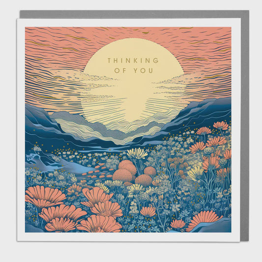 Lola Design Thinking Of You Flowers Field Card