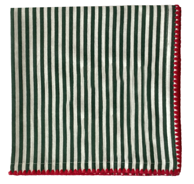j.elliot Christmas Stripe Napkins 4 pack
