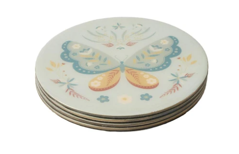 Pilbeam Living Glass Coasters Set/4 3 Designs