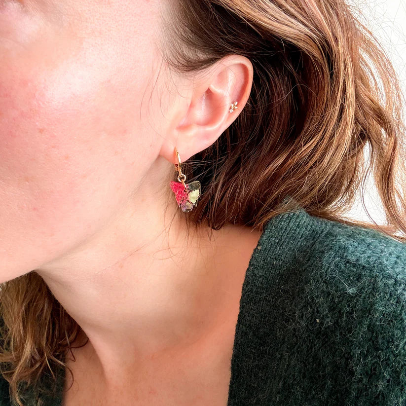 The Little Flower Handmade Lutruwita Huggies Earrings