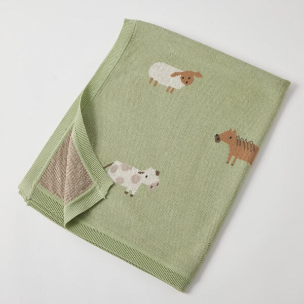 Jiggle & Giggle Barnyard Buddies Blanket