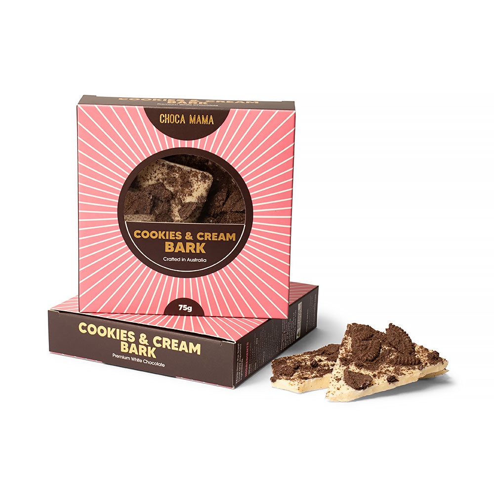 Chocamama Cookies & Cream Bark 75g