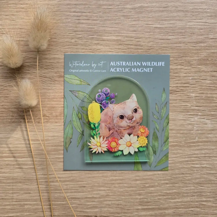 Watercolour By Cat Acrylic Magnet