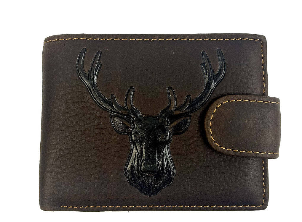 Zeneeba Mens Leather Wallet Buck