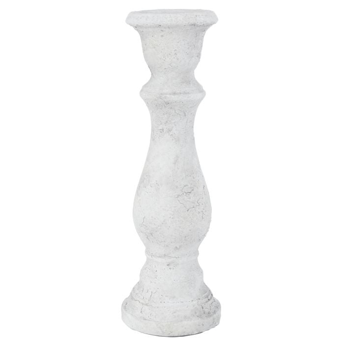 Amalfi Presly Ceramic Candle Holder White Large 42cm