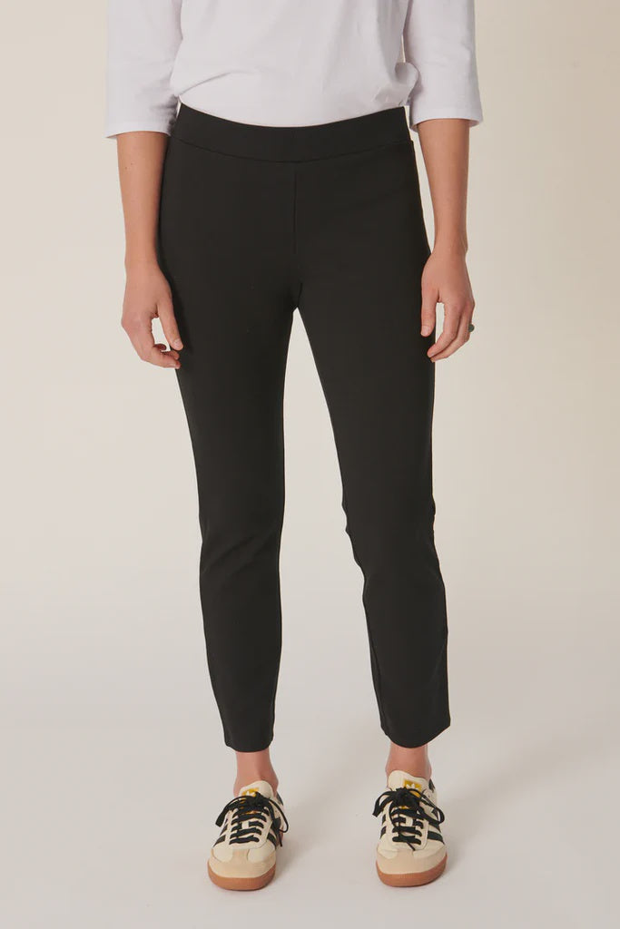 One Ten Willow Slim Leg Ponte Pant Black