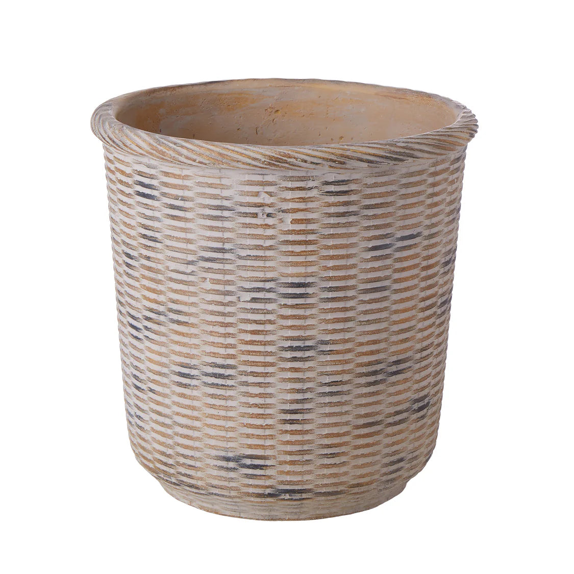 Rogue Cement Round Weave Vessel