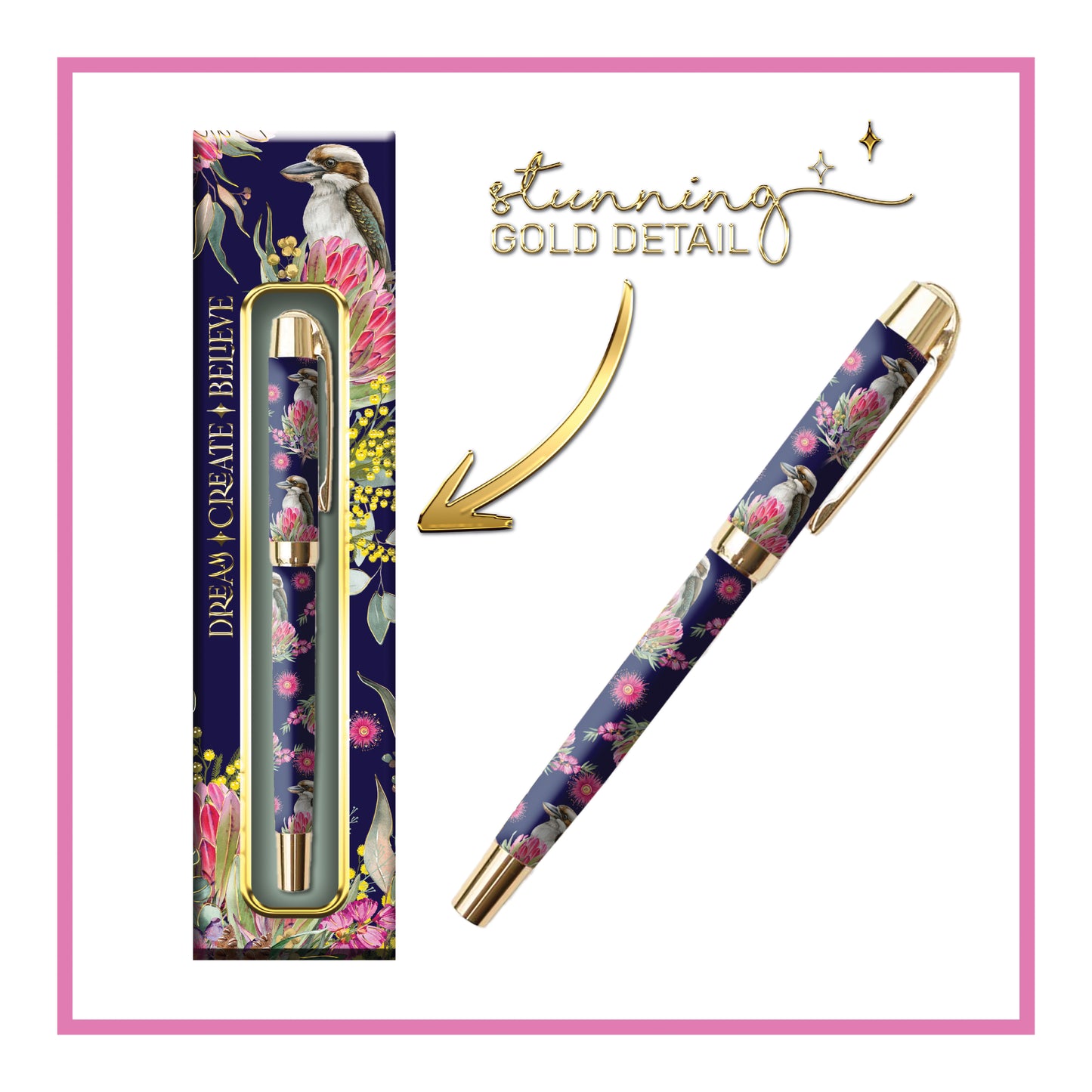 Lisa Pollock Printed Pen In Gift Box