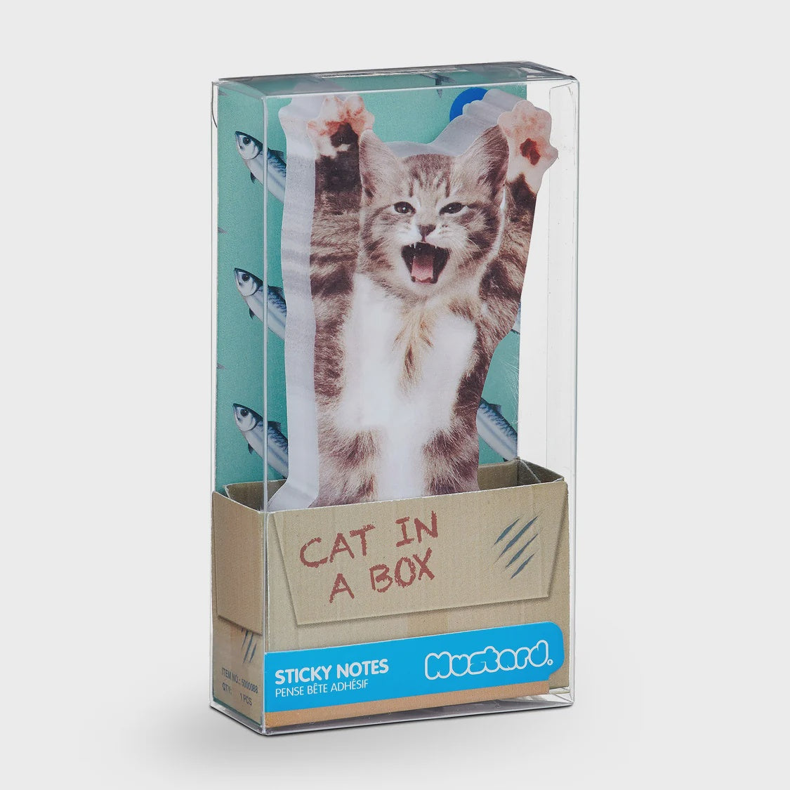 Mustard Cat in a Box Sticky Notes