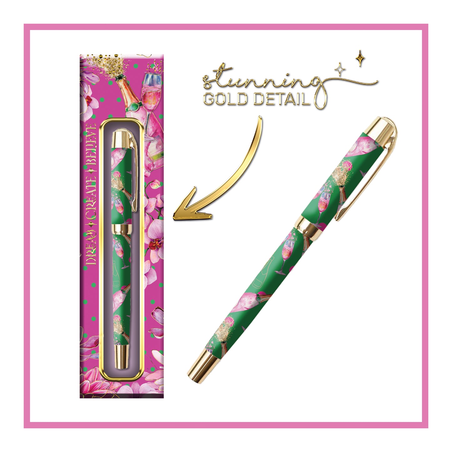 Lisa Pollock Printed Pen In Gift Box